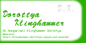 dorottya klinghammer business card